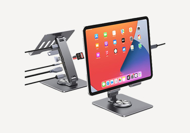 Tablet Stand with docking station 8-in-1